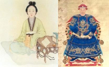 Left: concubine Chen Yuanyuan Right: General Wu Sangui